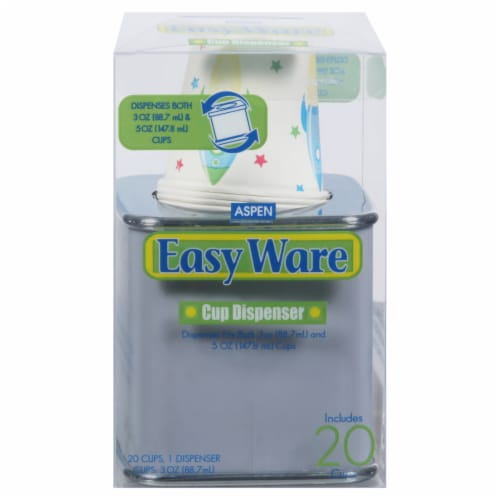 Aspen Easy Ware Bathroom Cups with Cup Dispenser Perspective: front