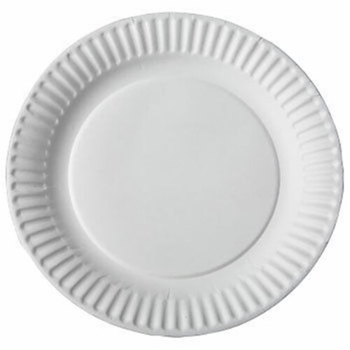 Aspen Easy Way Paper Plates - White Perspective: front