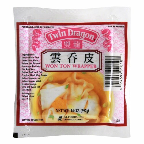 Twin Dragon Won Ton Wrapper Perspective: front
