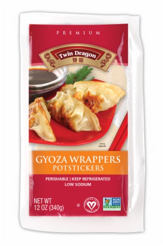 Twin Dragon All Natural Gyoza Wrappers Perspective: front