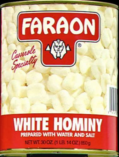 Faraon White Hominy Perspective: front