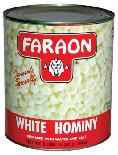Faraon White Hominy Perspective: front