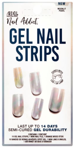 Ardell® Nail Addict™ Gel Nail Strips - Moonlit Pearl Perspective: front
