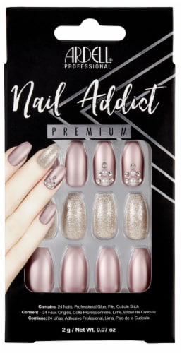 Ardell Nail Addict Premium Metallic Lilac False Nail Kit Perspective: front