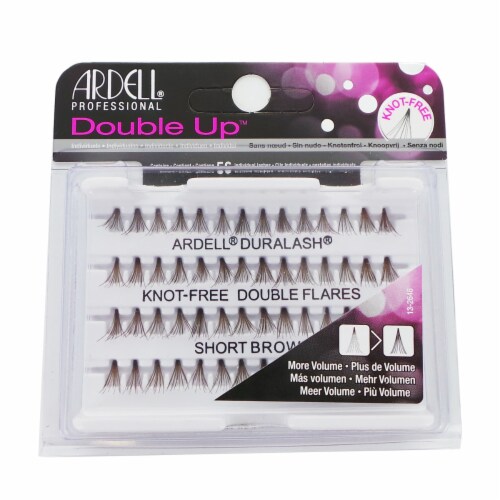 Ardell Double Up Individuals Knot Free Lashes, Short Brown Perspective: front
