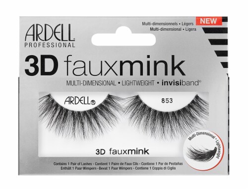 Ardell 3D FauxMink #853 Fake Lashes Perspective: front