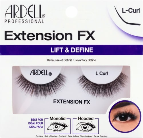 Ardell Extension FX Lift & Define L-Curl Lashes Perspective: front