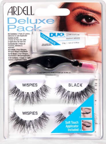 Ardell Wispies Black False Lashes Kit Perspective: front