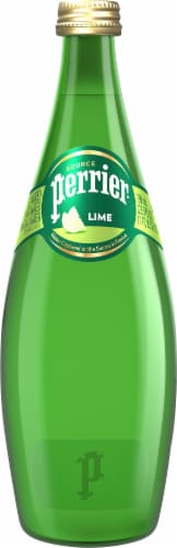 Perrier Lime Flavored Sparkling Water Perspective: front