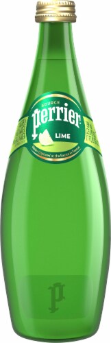 Perrier Lime Flavored Sparkling Water Perspective: front