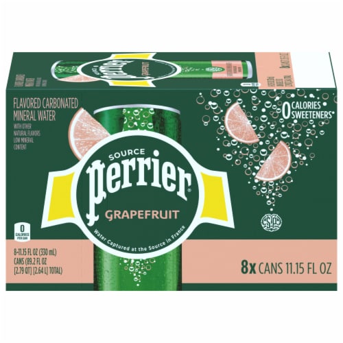 Perrier® Pink Grapefruit Carbonated Mineral Water Perspective: front