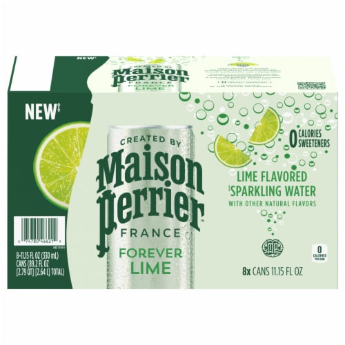 Maison Perrier® France Forever Lime Flavored Sparkling Water Cans Perspective: front