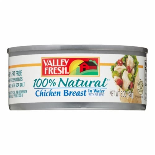 Valley Fresh 100% Natural Canned Chicken Breast Perspective: front