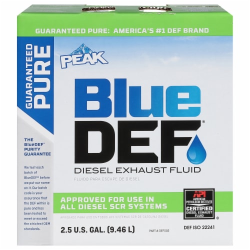 BlueDEF Diesel Exhaust Fluid Synthetic Urea & Deionized Water 2.5 Gallon Jug Perspective: front