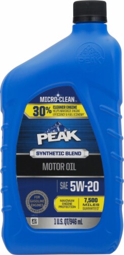 Peak® SAE 5W-20 Synthetic Blend Motor Oil Perspective: front
