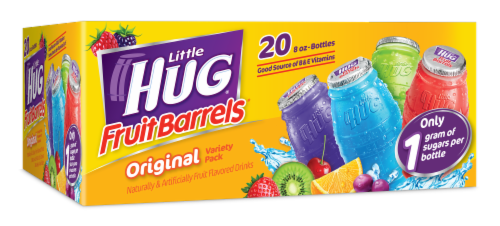 Little HUG Fruit Barrels Original Kids Drinks Variety Pack Perspective: front