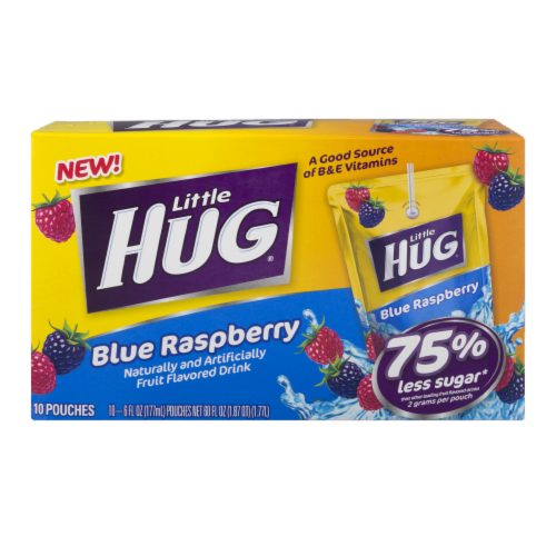 Little Hug Blue Raspberry Flavored Drink Perspective: front