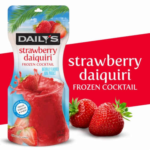 Daily's® Strawberry Daiquiri Frozen Ready to Drink Cocktail Single Pouch Perspective: front