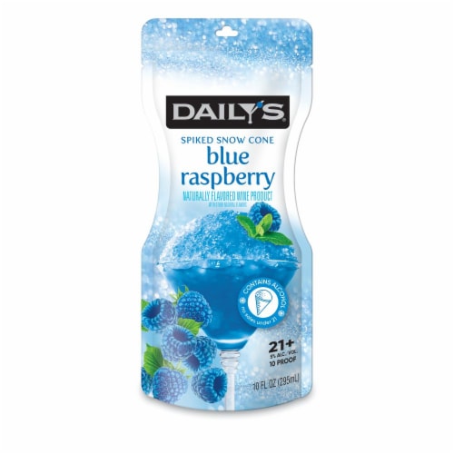 Daily's Spiked Snow Cone Blue Raspberry Wine Ready to Drink Cocktail Single Pouch Perspective: front