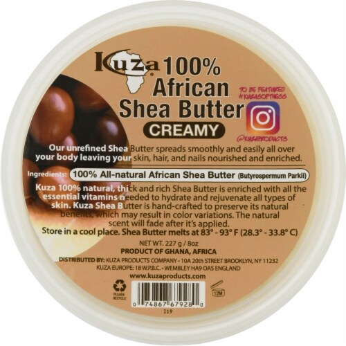Kuza 100% African Creamy Shea Butter Perspective: front