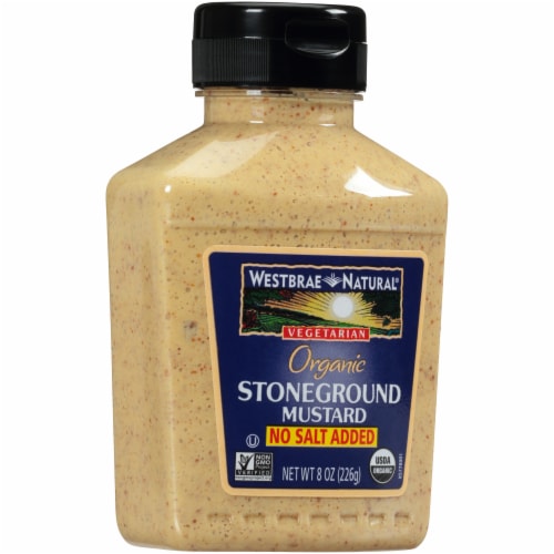 Westbrae Natural Organic No Salt Added Stoneground Mustard Perspective: front