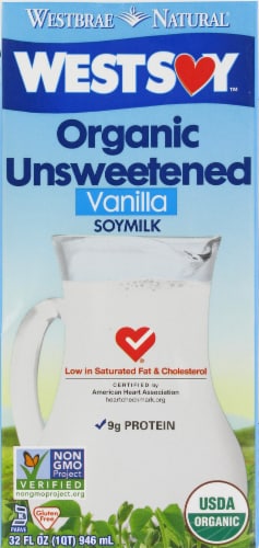 WestSoy™ Unsweetened Vanilla Soy Milk Perspective: front