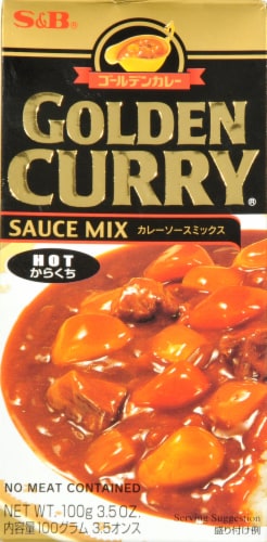 S & B Hot Golden Curry Sauce Mix Perspective: front