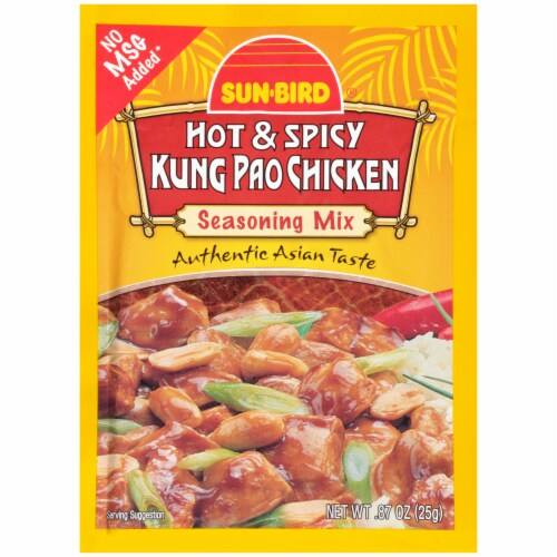 Sun-Bird Hot & Spicy Kung Pao Chicken Seasoning Mix Perspective: front