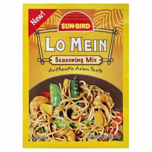 Sunbird 258453 0.74 oz. Low Mein Seasoning Mix Perspective: front