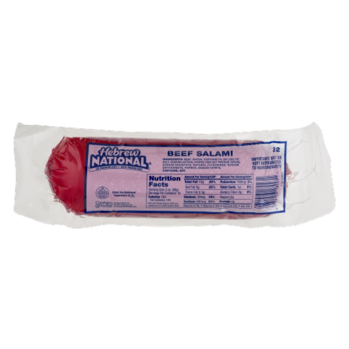 Hebrew National Beef Salami Perspective: front