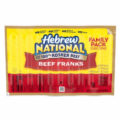Hebrew National Beef Franks Family Pack Perspective: front