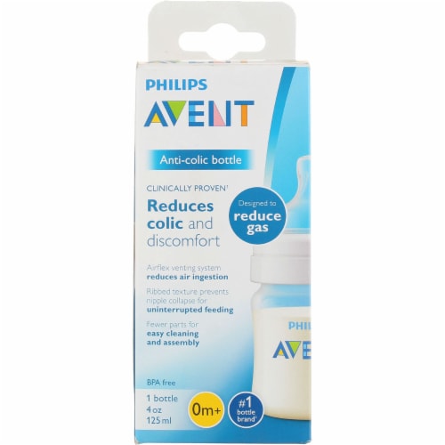 Phillips Avent Anti-Colic Baby Bottle, Standard Neck, 4 oz, 4/Ounce -  Gerbes Super Markets