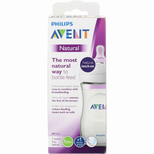 Beneden afronden commentaar Mier Philips Avent Natural Clear Baby Bottle, 9 oz - Kroger