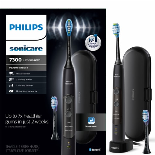 Philips Sonicare Black ExpertClean 7300 Rechargeable Electric Toothbrush, 1  ct - Kroger