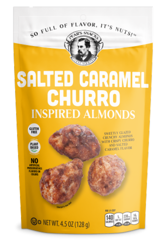 Pear's Snacks Salted Caramel Churro Inspired Almonds Perspective: front