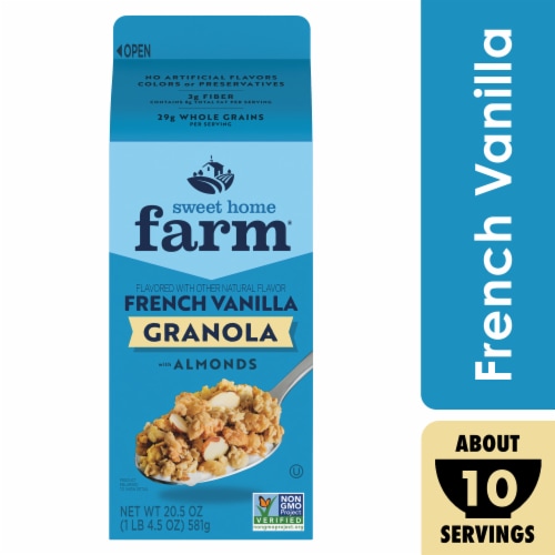 Sweet Home Farm French Vanilla Granola with Almonds Perspective: front