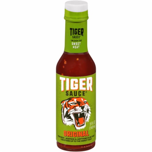 Try Me Tiger Sauce Original Sweet Heat Hot Sauce Perspective: front
