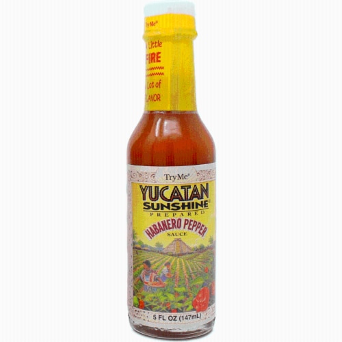 Try Me Yucatan Sunshine Prepared Habanero Pepper Sauce Perspective: front