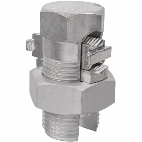 Blackburn 4/0 Str. to 2 Sol. Aluminum Dual Rated Split Bolt Connector EAPS4125 Perspective: front