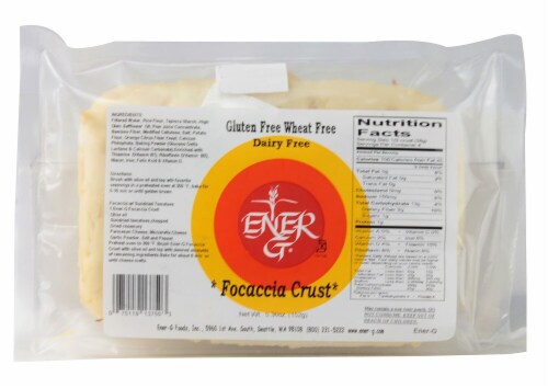Ener-G Gluten Free Focaccia Crust Perspective: front
