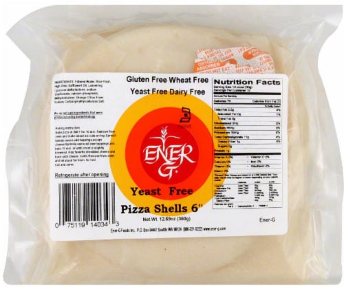 Ener-G Yeast Free Pizza Shells Perspective: front