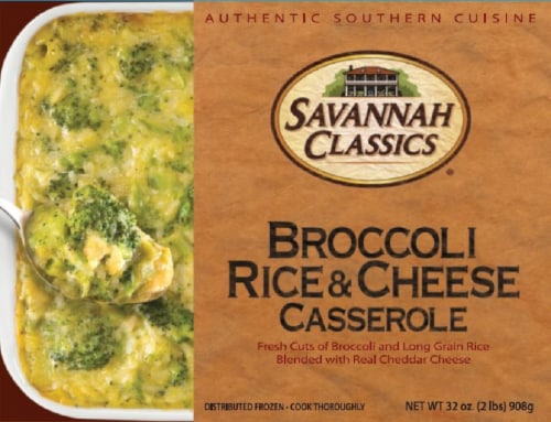 Savannah Classics Broccoli Rice & Cheese Casserole Perspective: front