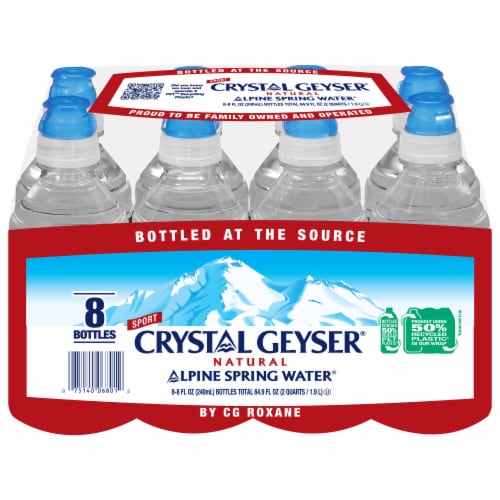 Crystal Geyser Alpine Spring Bottled Water, 8 bottles / 8 fl oz Kroger