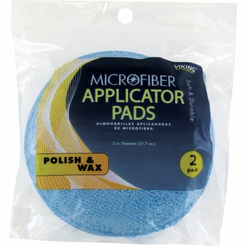 Viking 5 In. Dia. Microfiber Wax Applicator Pad (2-Pack) 903000, 1