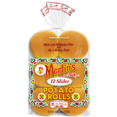 Martin's Sliced Slider Potato Rolls Perspective: front