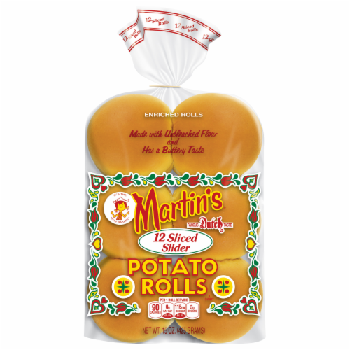 Martin's Sliced Slider Potato Rolls Perspective: front