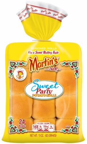 Martins® Sweet Party Potato Rolls Perspective: front