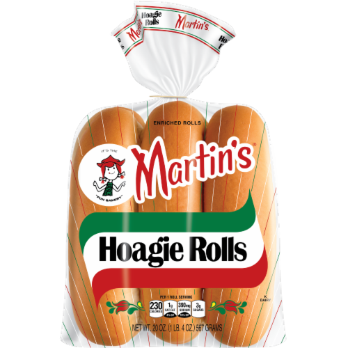 Martin's® Plain Hoagie Rolls Perspective: front