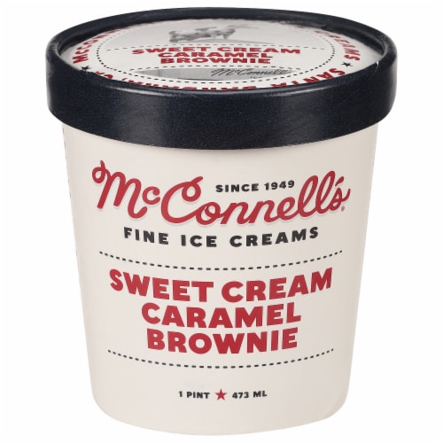 McConnell's Sweet Cream Caramel Brownie Ice Cream Perspective: front