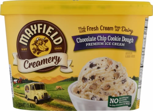 Mayfield Creamery Chocolate Chip Cookie Dough Ice Cream Perspective: front